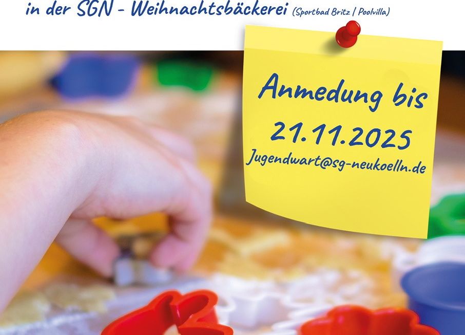 Bild zu Anmeldung fürs Plätzchenbacken am 30.11. (bis 21.11.)